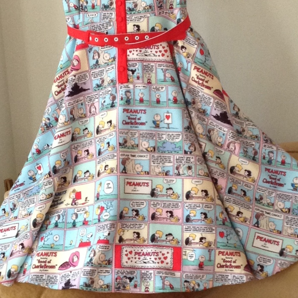 🔴 Peanuts - Unique Vintage 'Bethany' Swing Dress - Picture 6 of 9